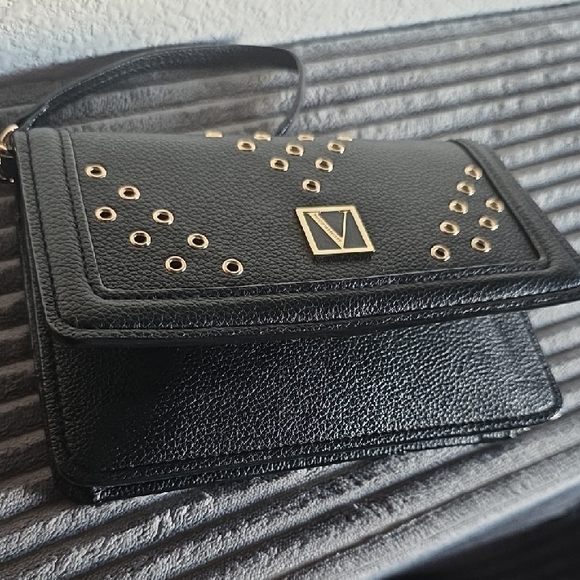 Victoria's Secret Handbags - Victoria's Secret Black Clutch with Gold Details